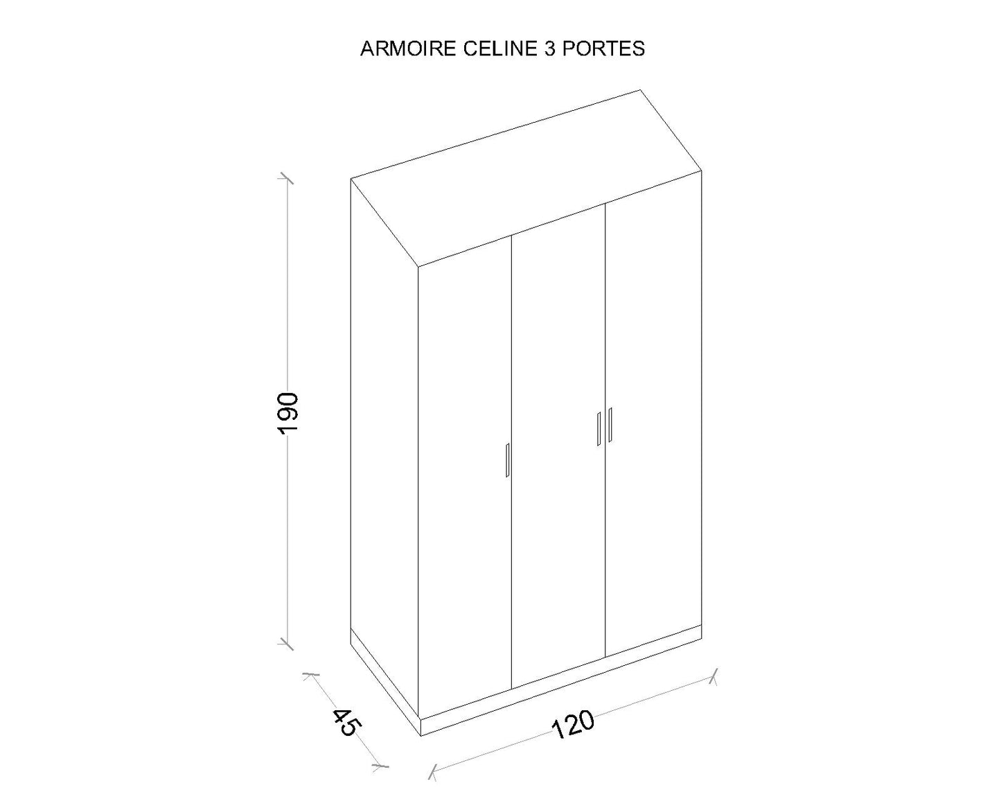 Armoire Céline Trois Portes