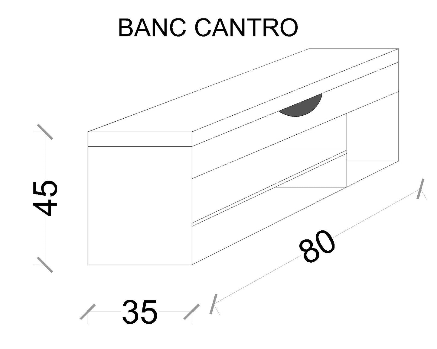 Banc De Rangement Cantro