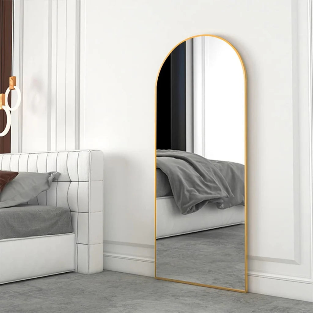 Miroir Arqué Grand Modèle Doré