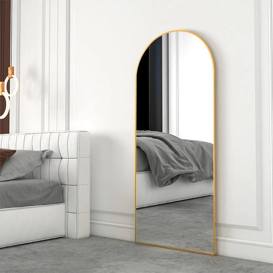 Miroir Arqué Grand Modèle Doré
