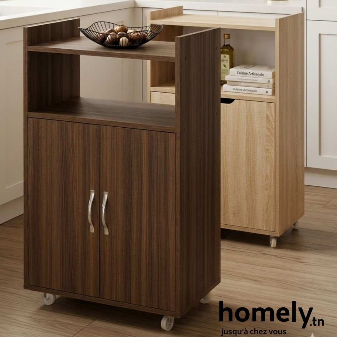 Meuble de Rangement Cuisine élégance avec Roues