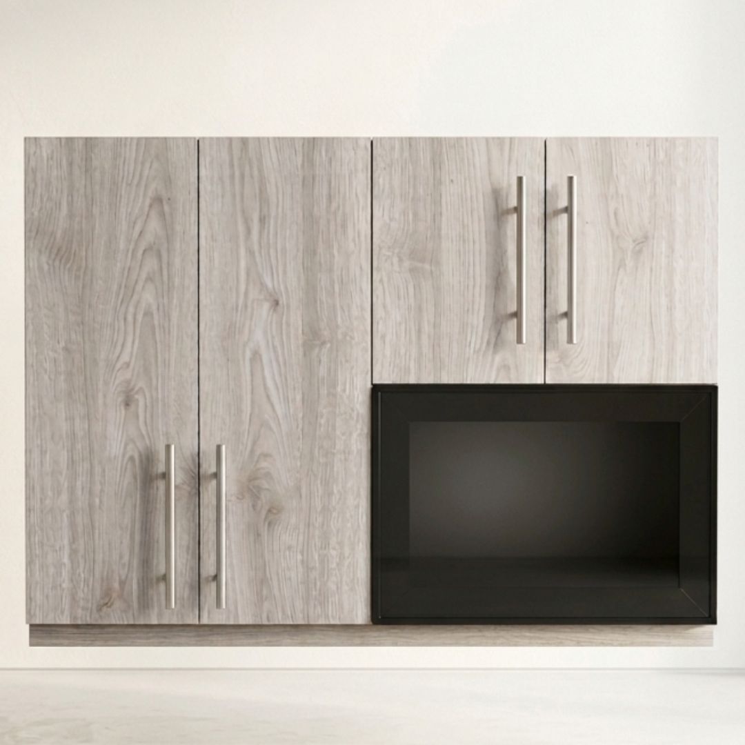 Meuble Haut Cuisine Suspendu NOVA avec Vitrine Push-Up