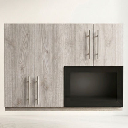 Meuble Haut Cuisine Suspendu NOVA avec Vitrine Push-Up