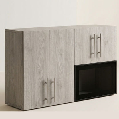 Meuble Haut Cuisine Suspendu NOVA avec Vitrine Push-Up