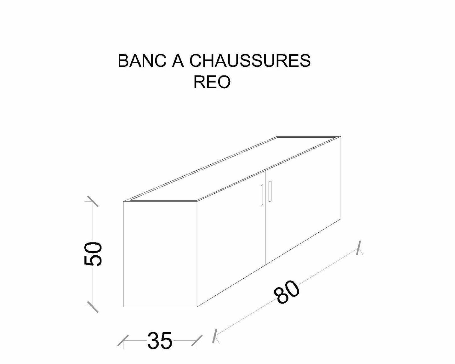Banc a  chaussures  Réo