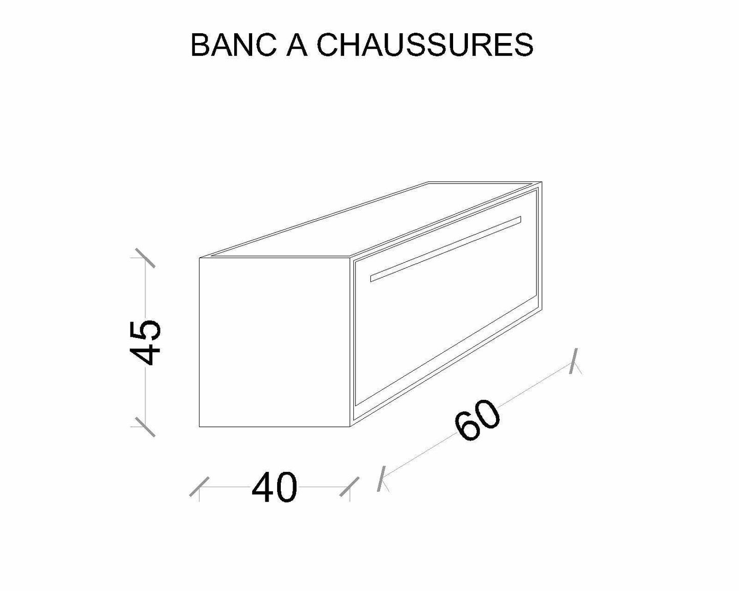 banc à  chaussures