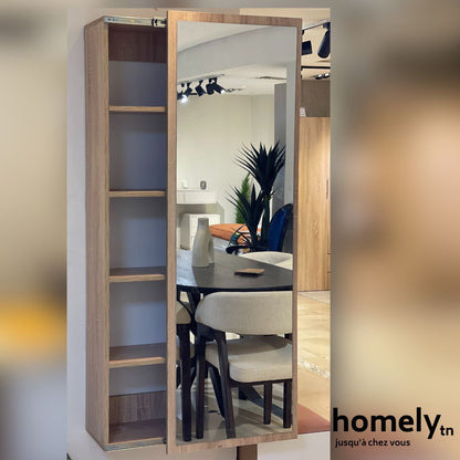 Porte-chaussures miroir suspendu – Porte coulissante