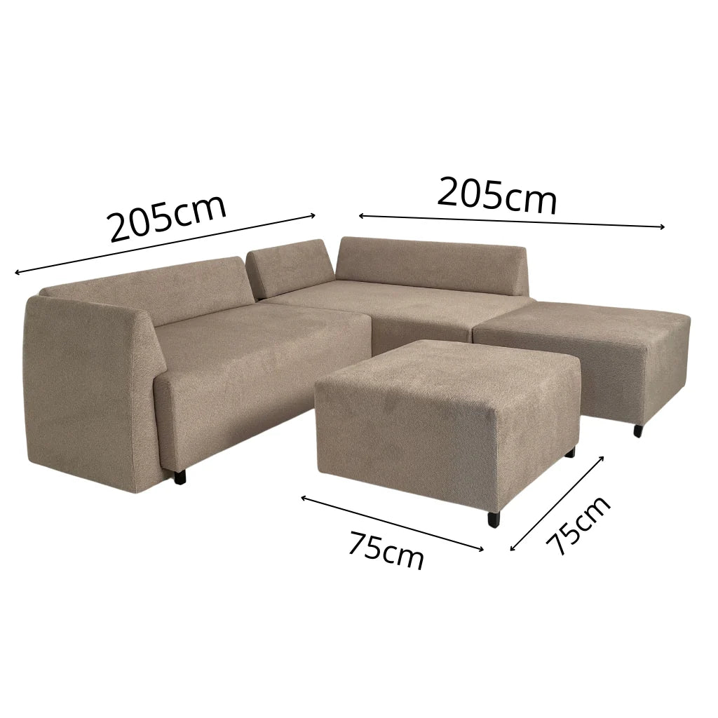 Canapé Puzzle Modulable 3 en 1 GRIS