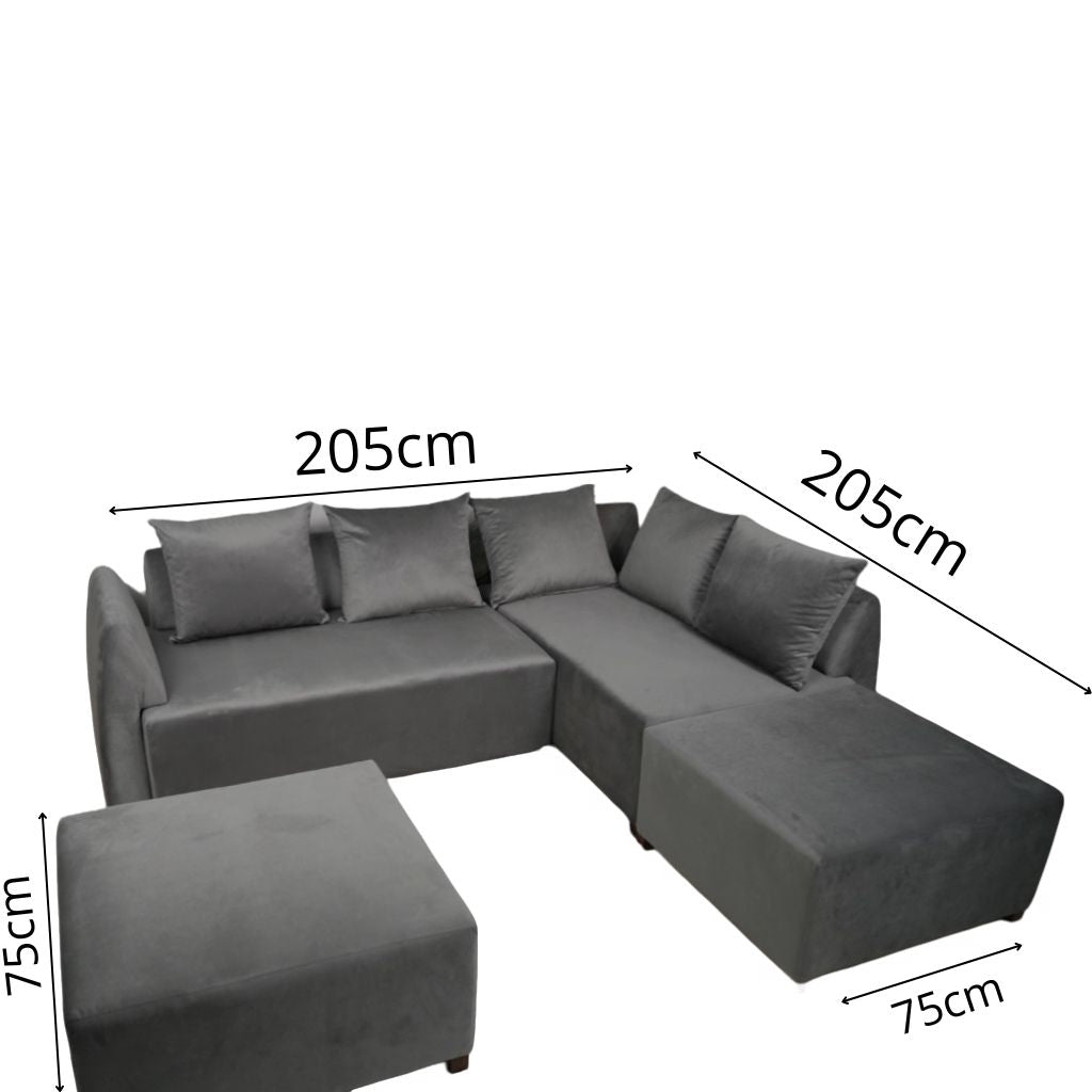 Canapé Puzzle Modulable 3 en 1 GRIS