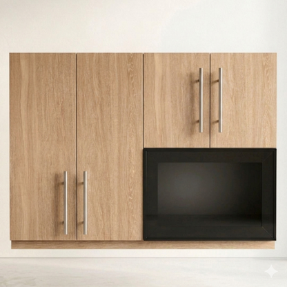 Meuble Haut Cuisine Suspendu NOVA avec Vitrine Push-Up