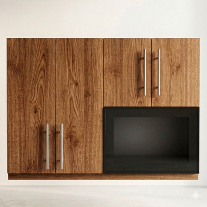 Meuble Haut Cuisine Suspendu NOVA avec Vitrine Push-Up