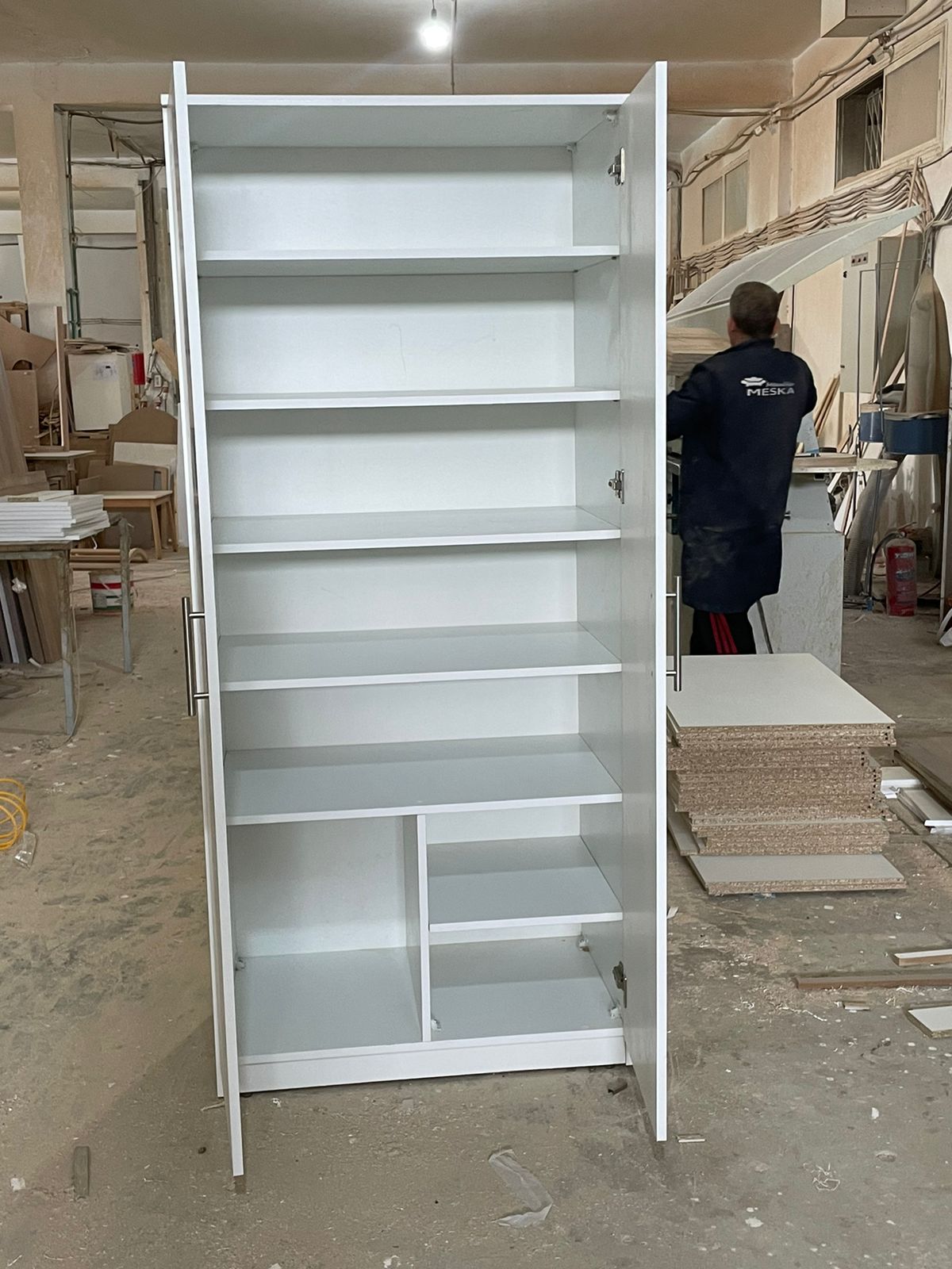 Armoire Elsa Blanche – Rangement 2 Portes