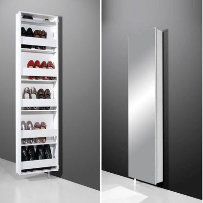 Meuble Porte-Chaussures avec Miroir pleine largeur