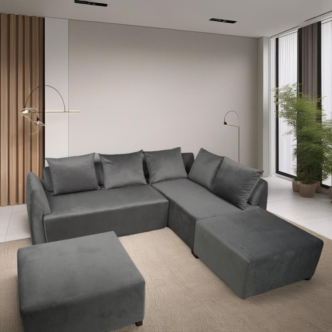Canapé Puzzle Modulable 3 en 1 GRIS