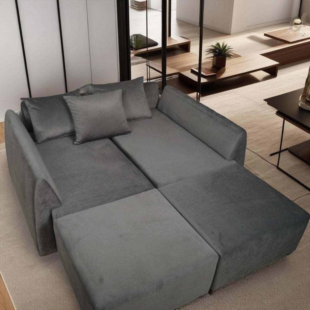 Canapé Puzzle Modulable 3 en 1 GRIS