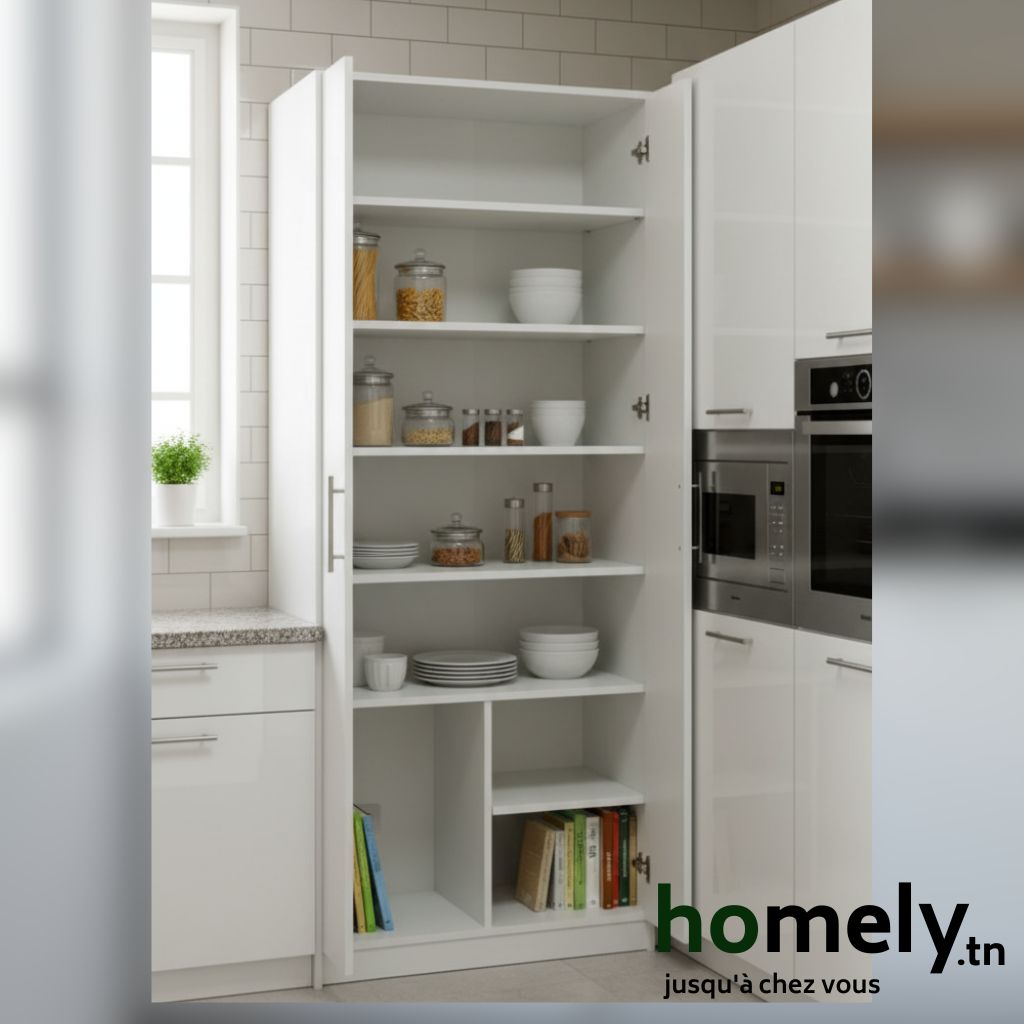 Armoire Elsa Blanche – Rangement 2 Portes
