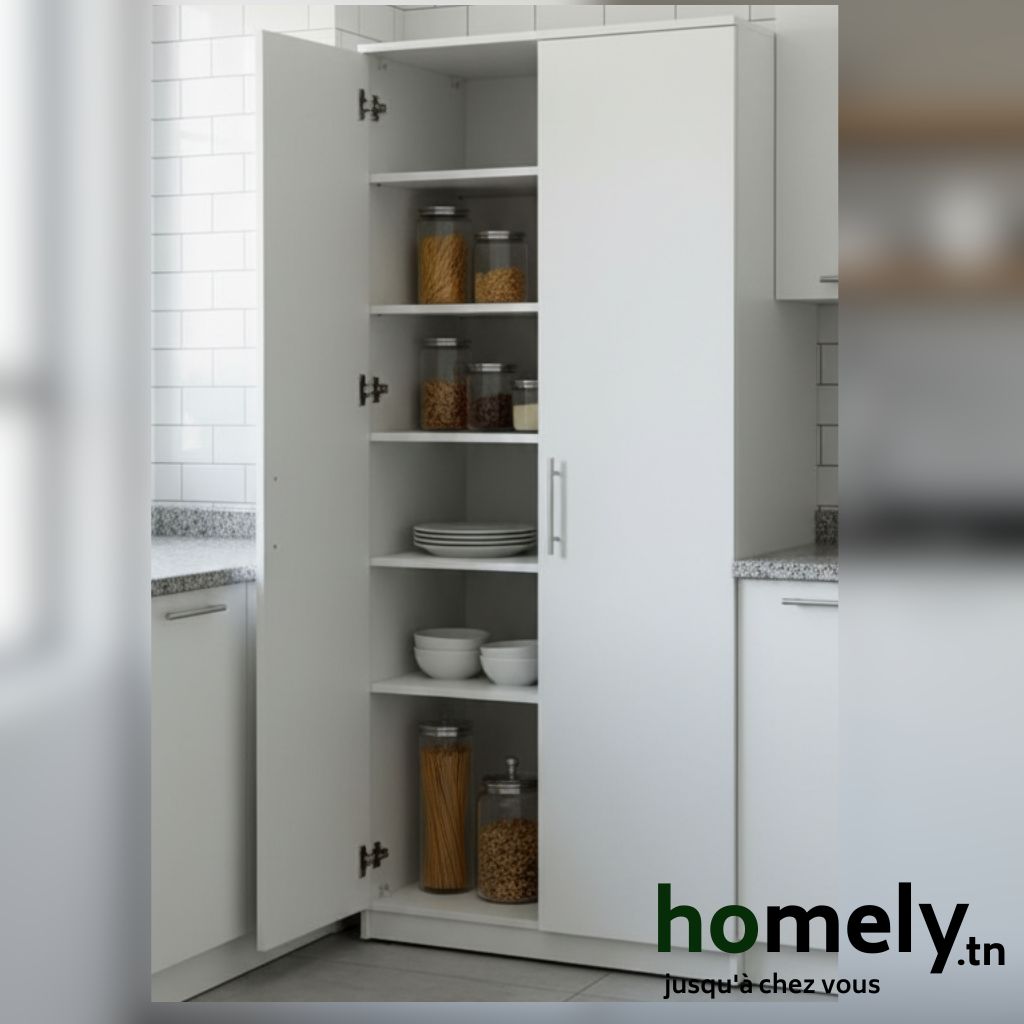 Armoire Elsa Blanche – Rangement 2 Portes
